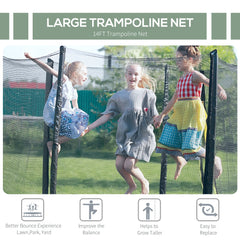 14' Round Trampoline Enclosure Safety Net Fence Replacement Trampolining Bounce Part No Poles Included