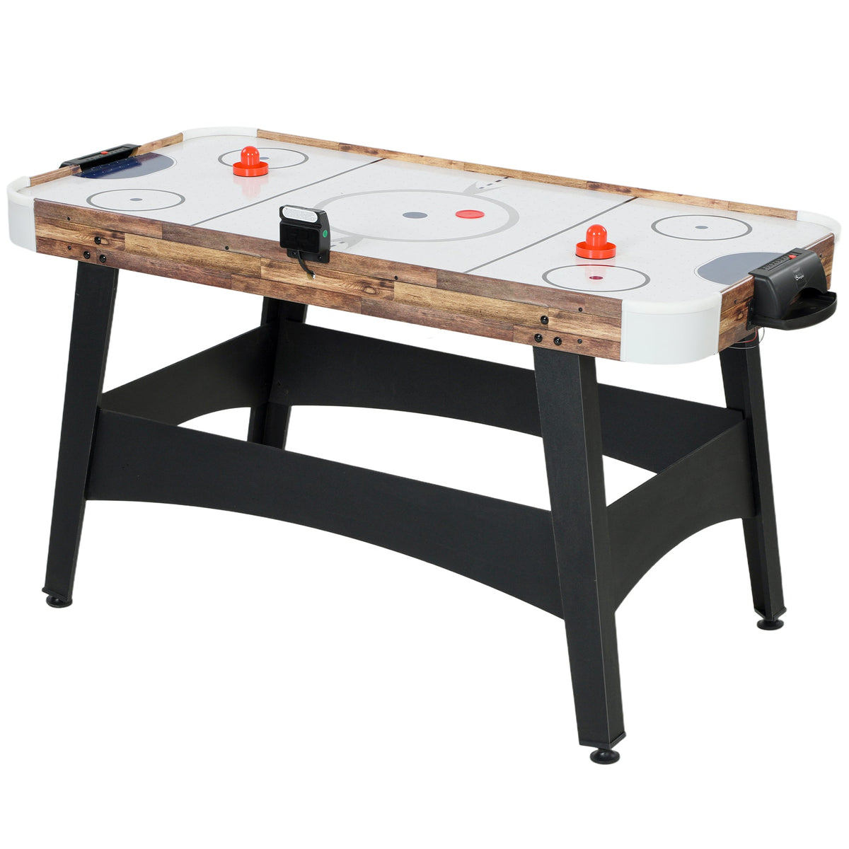 61" Air Hockey Table, Arcade Game Table with LED Scoreboard and Manual Scorers, Pushers, Pucks