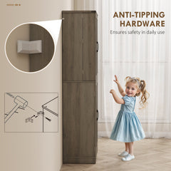 72" Kitchen Pantry Cabinet, Farmhouse Storage Cabinet with 4 Doors, Drawer, 8 Door Shelves and Adjustable Shelf, Black