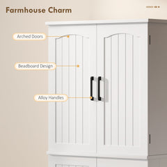 Tall Pantry Cabinet, 64" Storage Cabinet with Adjustable Shelves and 8 Door Spice Racks for Kitchen, Dining Room, Black
