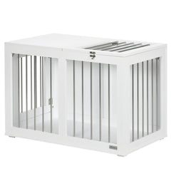 31.5" Dog Crate Furniture with Double Doors, for Medium Dogs, Grey