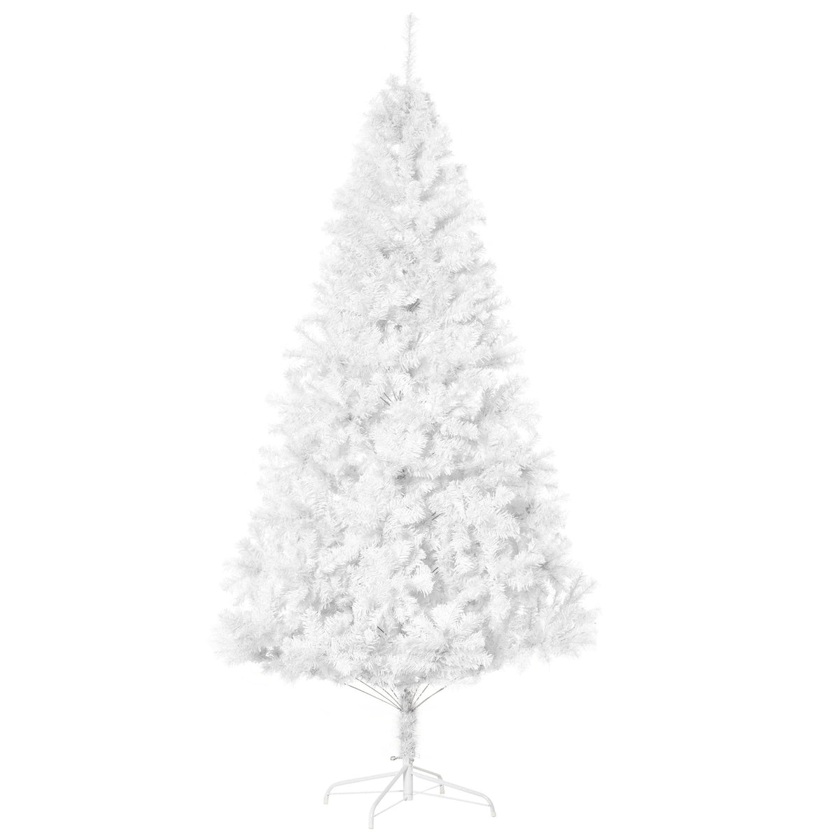 7ft White Christmas Tree Artificial Christmas Tree with 1230 Branch Tips and Metal Stand