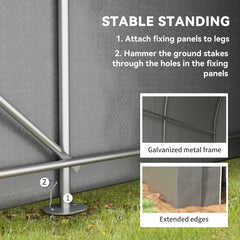 5' x 8' Outdoor Storage Shed, Heavy Duty Galvanized Steel Portable Shed for Bike, Motorcycle, Garden Tools, Black