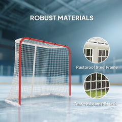 Hockey Net, Easy Set Up Hockey Goal with Steel Frame, PE Mesh, Outdoor Hockey Training Equipment for Garden, Backyard