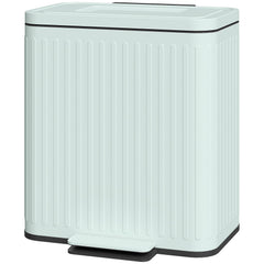 Trash Can, 2 x 5.3 Gallon (2 x 20 L) Garbage Can with Soft-Close Lid, Removable Inner Buckets for Kitchen Home Office