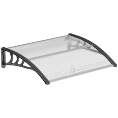 Window Awning Door Canopy, Polycarbonate Cover Patio Awnings, 30" x 50", Brown