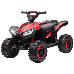 Kids 4 Wheeler Quad with Music, Headlights, High & Low Speed, Kids ATV for 3-5 Years Old Boys & Girl, Red