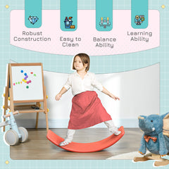 32.3" Balance Board, Wobble Board Kids Curvy Rocker Board, Ended Preschool Learning Montessori Waldorf Toy, Ages for 3-6 Years Old, Blue