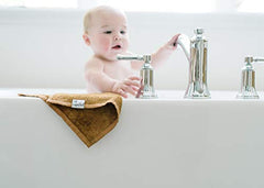 Copper Pearl 6 Ultra Soft Baby Bath Washcloths Premium Large Soft"River" (Blue/Brown/Green) 11" x 11" Towels