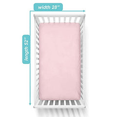 American Baby Company 100% Cotton Jersey Knit Fitted Crib Sheet for Standard Crib and Toddler Mattresses, Pink, for Girls