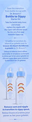 Dr. Brown's Options+ Narrow Bottle to Sippy Baby Bottle Start Kit, Single, Blue, 8 Ounce