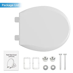 Toilet Seat, Round Toilet Seat with Toddler Seat Built in, Potty Training Toilet Seat Round Fits Both Adult and Child, with Slow Close and Magnets- Round