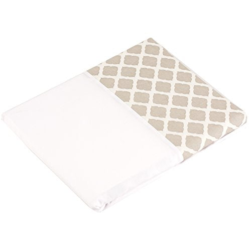 Ben & Noa Percale Crib Skirt, Linen Lattice
