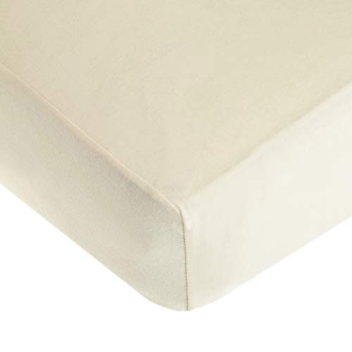 American Baby Company 100% Cotton Jersey Knit Fitted Crib Sheet for Standard Crib and Toddler Mattresses, Ecru, for Boys and Girls