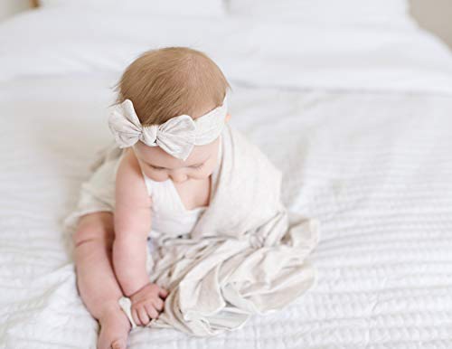 Copper Pearl Baby Stretchy Soft Knit Headband Oat, 0.10 gram