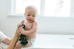 Copper Pearl 6 Ultra Soft Baby Bath Washcloths Premium Large Soft"River" (Blue/Brown/Green) 11" x 11" Towels