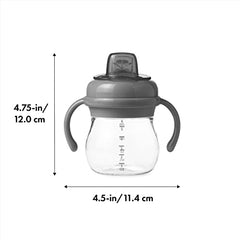 OXO Tot - 6oz Transitions Soft Spout Sippy Cup with Removable Handles - Gray