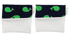 Itzy Ritzy Snack Happens Mini Reusable Snack Bag, Whale Watching Blue, 2-Count