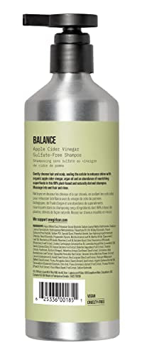 AG Care Balance Apple Cider Vinegar Shampoo with Argan Oil | Shampoo to Cleanse Scalp and Retain Moisture for Soft, Shiny Hair, 12 Fl Oz Bottle