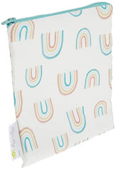 Itzy Ritzy Reusable Snack Bag – 7” x 7” BPA-Free Snack Bag is Food Safe, Washable and Ideal for Storing Snacks, Pacifiers, Electronics and Makeup in a Diaper Bag, Purse or Travel Bag, Over The Rainbow