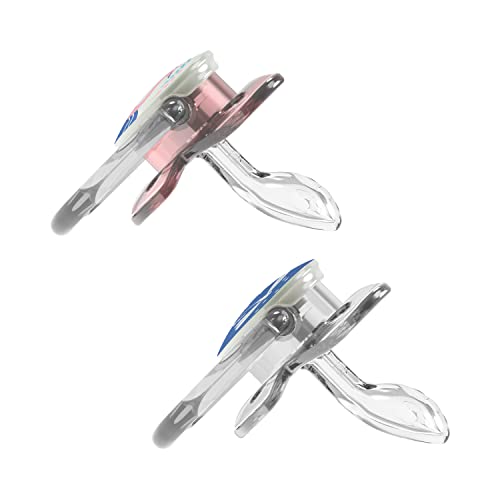 Dr. Brown's PreVent Pacifiers – Glow-In-The-Dark, Stage 1, 0-6 months, 2 Pack, Pink Swan and Dragonfly