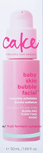 Cake Beauty Bubble Purifying Facial Mask – Vegan Skin Care - Aloe Vera & Willow Bark Exfoliating Bubble Face Mask for Glowing Skin – Cruelty Free Facial Skin Care Products for Skin Brightening