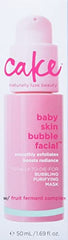 Cake Beauty Bubble Purifying Facial Mask – Vegan Skin Care - Aloe Vera & Willow Bark Exfoliating Bubble Face Mask for Glowing Skin – Cruelty Free Facial Skin Care Products for Skin Brightening
