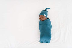 Copper Pearl Large Premium Knit Baby Swaddle Receiving Blanket Steel, 300 grams (X002GT4I93)