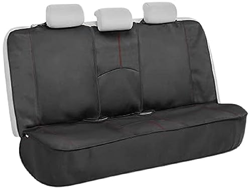 BDK Auto MTSC-268-RD: Waterproof Bench Rear Seat Protector, Red Stitching