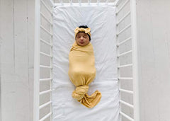 Copper Pearl Large Premium Knit Baby Swaddle Receiving Blanket Marigold, 300 grams (X002BFKPAN)