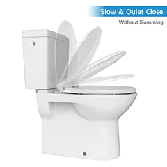 Toilet Seat, Round Toilet Seat with Toddler Seat Built in, Potty Training Toilet Seat Round Fits Both Adult and Child, with Slow Close and Magnets- Round