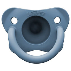 Dr. Brown’s HappyPaci 100% Silicone Pacifier 0-6m, BPA Free, White Blue Light Blue 3-Pack