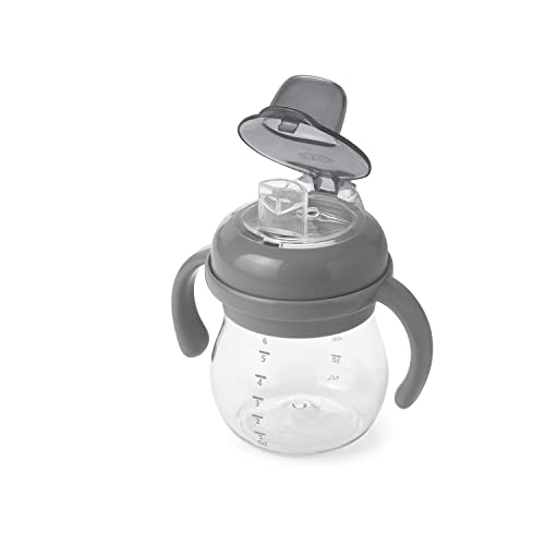 OXO Tot - 6oz Transitions Soft Spout Sippy Cup with Removable Handles - Gray