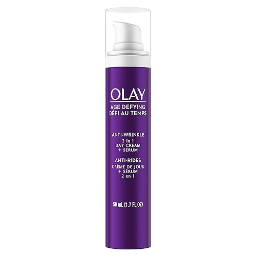 Olay Age Defying Day Face Cream, Anti-Wrinkle 2-in-1 with Face Serum with Vitamin B3, Niacinamide, 50 ml