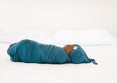 Copper Pearl Large Premium Knit Baby Swaddle Receiving Blanket Steel, 300 grams (X002GT4I93)
