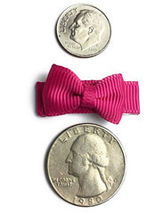 Baby Wisp Small Snap Tuxedo Grosgrain 5 pc Bow collection- Macaroon