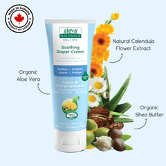 Aleva Naturals Soothing Baby Diaper Cream Combo Pack for Newborn and Toddlers, Fragrance-Free, Organic Shea Butter, Aloe Vera, Calendula Extracts Sensitive Skin Friendly - 100ml X 2, White (37877)