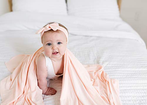 Copper Pearl Baby Stretchy Soft Knit Headband Blush, pink