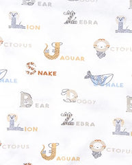 The Children's Place Unisex-Baby The Children's Place Unisex Baby Swaddle Blankets, Animal Words/Brook Stripe, One Size