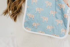 Copper Pearl Baby Burp Cloth Large 21''x10'' Size Premium Absorbent Triple Layer 3-Pack Gift Set''Peanut'''' (PN-WYD7-N9S3)