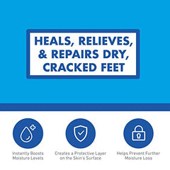 O'Keeffe's Healthy Feet Foot Cream, Healing Moisturizer, Relieves and Repairs Extremely Dry Cracked Feet, Instantly Boosts Moisture Levels, Two 3.2oz/90.7g Jars, (Pack of 2) 108484 White