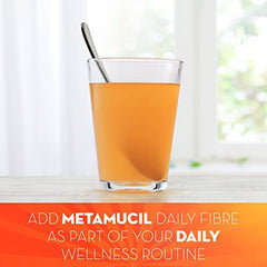 Metamucil, Daily Psyllium Husk Powder Supplement, Real Sugar, 3-in-1 Fibre for Digestive Health, Orange Smooth Flavored Drink, 72 Servings