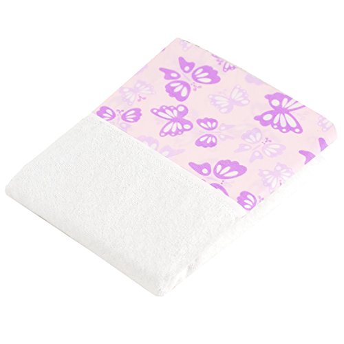 Ben & Noa Percale Change Pad with Terry Insert Sheet, Pink Butterfly