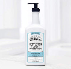 J.R. Watkins Fragrance Free Daily Moisturizing Lotion, Body Cream in Pump Dispenser, Hydrating Skin Cream Made with Shea Butter, Cocoa Butter, Coconut Oil & Vitamin E, 532 Milliliters