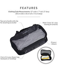 Obersee Oslo Diaper Bag Backpack with Detachable Cooler, Black/Silver Grey, One Size