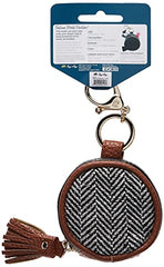 Itzy Ritzy Pacifier Case With Clip – Pacifier Charm Pod Includes Clasp to Easily Attach to a Diaper Bag or Purse; Measures 2.5” in Diameter and Holds 2 Pacifiers, Coffee and Cream