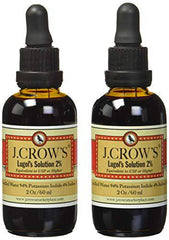 J.Crow's Lugol's Iodine Solution, 2 oz, Twin Pack (2 Bottles)