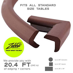 Bebe Earth Baby Proofing Edge and Corner Guard Protector Set, 20 Feet Edges & 8 Foam Corners, Furniture and Tables Child Baby Proof Bumpers, Pre-Taped Corner Cushions (6.2m)