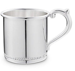 Cunill 3-Ounce Beaded Baby Cup, 2.12-Inch, Sterling Silver