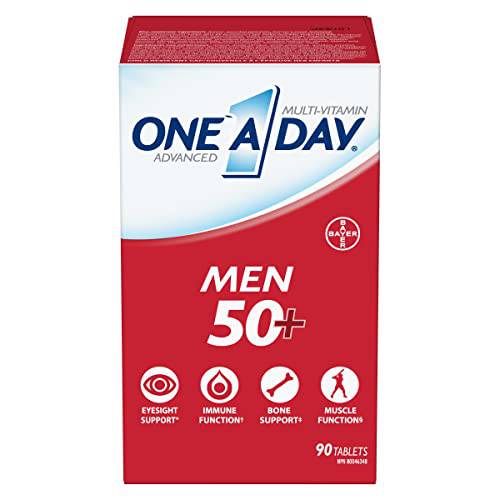 One A Day Men 50 Plus Multivitamin Tablet, Specially Formulated with Vitamins & Minerals for Men 50+